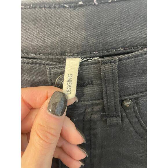 Rag & Bone black sheen skinny jeans leggings women's size 28 - Picture 3 of 6